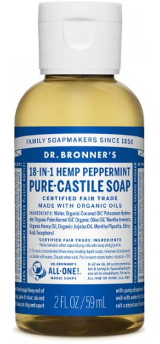 Dr. Bronner's Pure-Castile Soap 18-in-1 Peppermint 60 ml