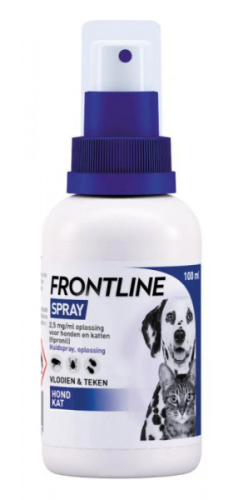 100 Ml Frontline Spray Vlooien & Teken Hond Kat