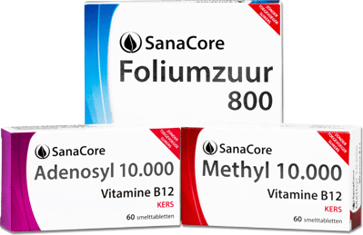 SanaCore Vitamine B12 10.000 & Foliumzuur 4-Maanden Pakket 120+120+180 tablets
