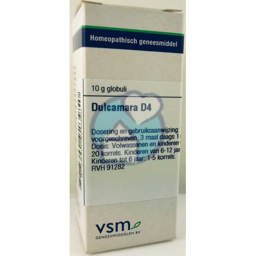 10 gram globuli VSM Enkelvoudige Homeopathie Dulcamara D4