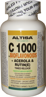 90 tabletten Altisa C 1000mg + Bioflavonoids + Acerola & Rutin Buffered TR