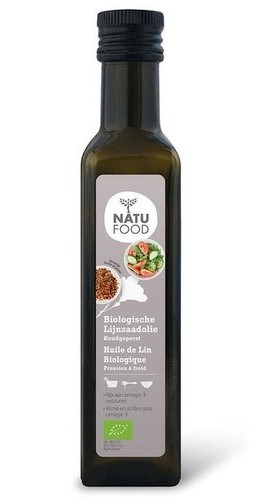 Natufood Lijnzaadolie Koudgeperst Biologisch 250 ml