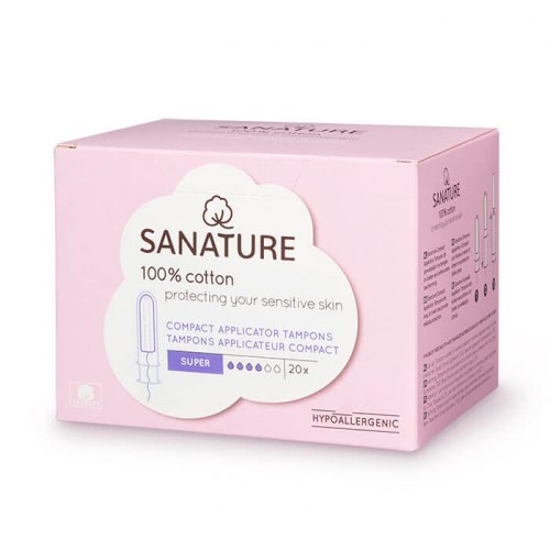 Sanature Tampons Compact Applicator Super 20 Stücke