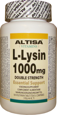 100 tabletten Altisa L-Lysine 1000 mg