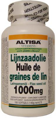 100 softgels Altisa Lijnzaadolie 1000 mg Biologisch