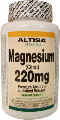 100 tabletten Altisa Magnesium (Citrat) 220 mg Sustained Release