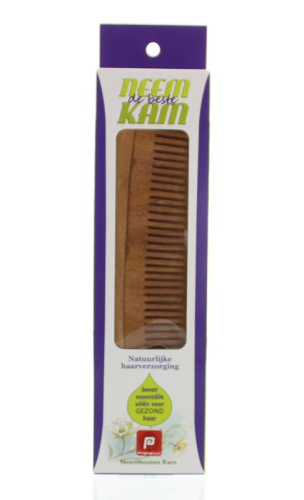 1 stuks Holisan Neem Houten Kam Recht & Fijn