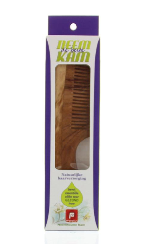 Holisan Neem Houten Kam Fijn met Handvat 1 Stücke