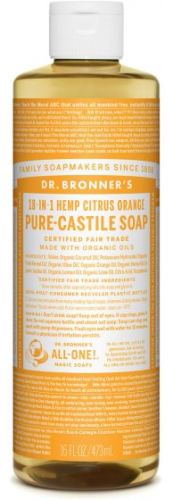 Dr. Bronner's Pure-Castile Soap 18-in-1 Citrus-Orange 475 Ml