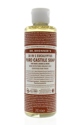 Dr. Bronner's Pure-Castile Soap 18-in-1 Eucalyptus 240 Ml
