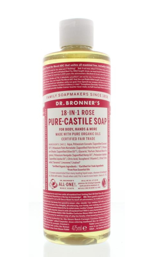 Dr. Bronner's Pure-Castile Soap 18-in-1 Rose 475 Ml