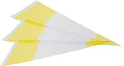 Diversen Puntzakken 25x46 met Gele Rand 1000 stuks