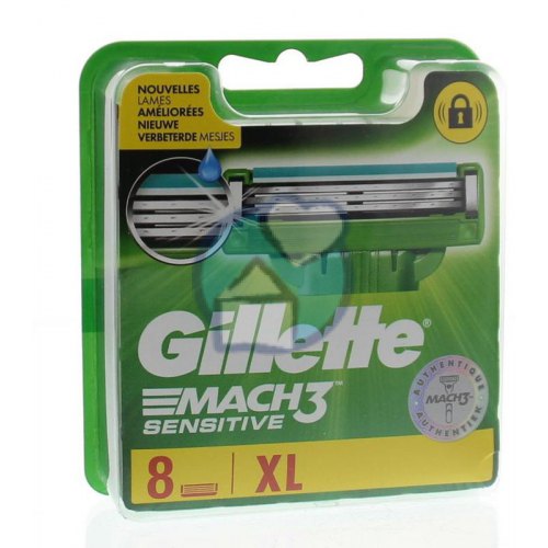 Gillette Mach3 Sensitive Scheermesjes XL 8 stuks
