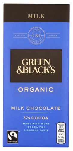 Green & Blacks Milk Chocolate Biologisch 90 Gramm