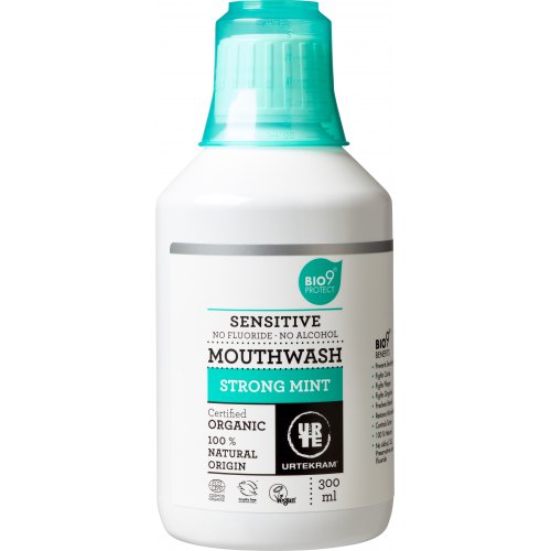Urtekram Sensitive Mouthwash Strong Mint 300 Ml