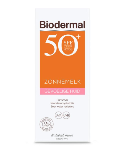200 ml Biodermal Zonnemelk Gevoelige Huid SPF50+