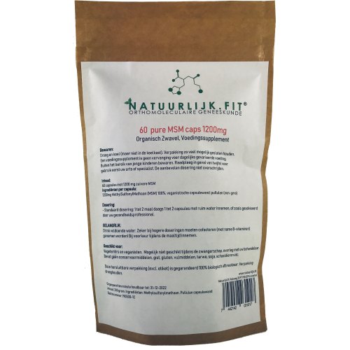 Natuurlijk.Fit Pure MSM Caps 1200 mg