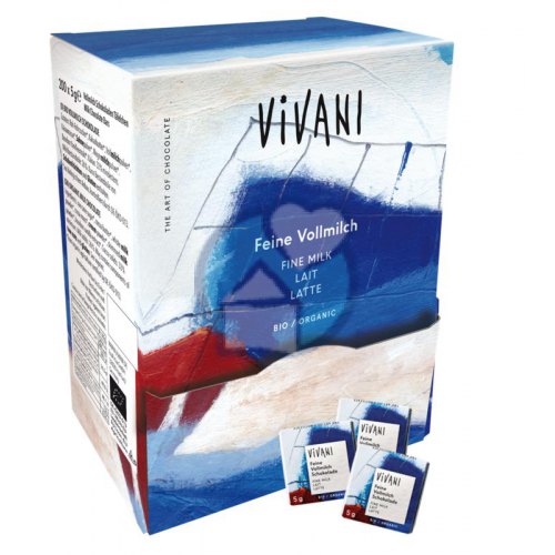 Vivani Melkchocolade Blokjes 5 gram Biologisch 200 x 5 Gramm