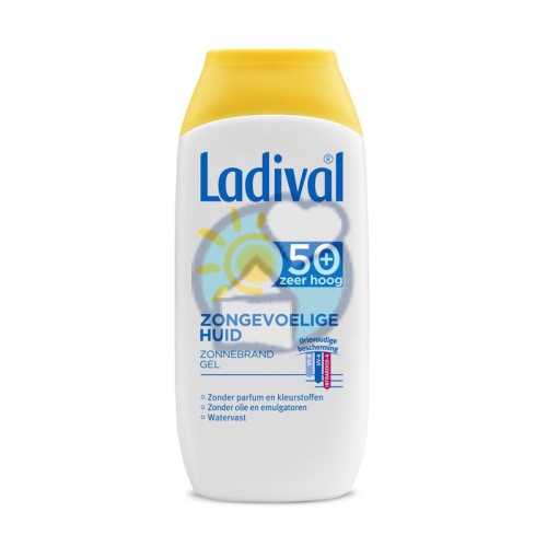 Zongevoelige Huid Zonnebrand Gel SPF 50+ Ladival 200 ml kopen