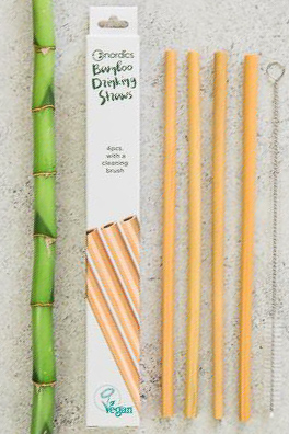 1 set Nordics Oral Care Bamboo Drinking Straws Drinkrietjes