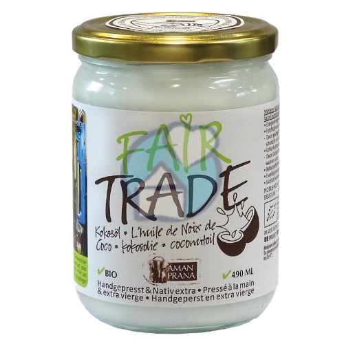 Aman Prana Fair Trade Kokosolie Biologisch 490 Ml