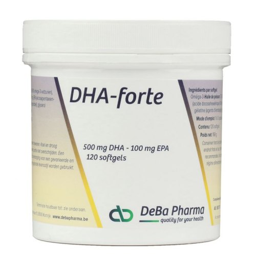 120 Softgels DeBa Pharma DHA-Forte 500 mg DHA 100 mg EPA
