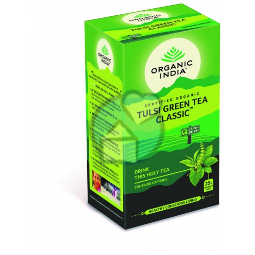 Organic India Tulsi Green Tea Classic Thee Biologisch 25 Tüte