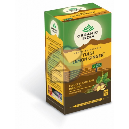 Organic India Tulsi Lemon Ginger Thee Biologisch 25 Tüte