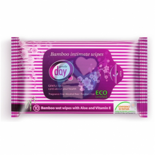 Gentle Day Bamboo Intimate Wipes 10 Stücke