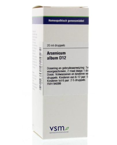 VSM Enkelvoudige Homeopathie Arsenicum Album D12 20 Ml