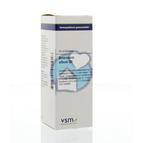 VSM Enkelvoudige Homeopathie Arsenicum Album D6 20 ml