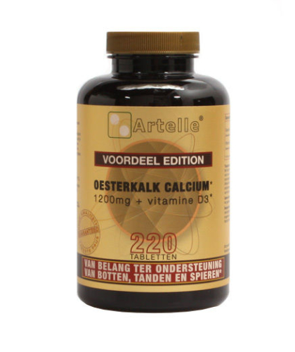 Artelle Oesterkalk Calcium 1200 mg + Vitamine D3 220 tablets