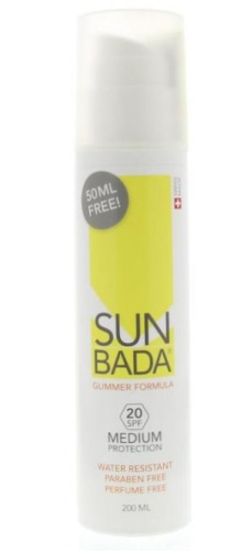 200 ml Sunbada Glimmer Formula SPF20