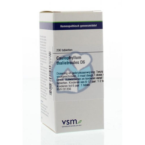 VSM Enkelvoudige Homeopathie Caulophyllum Thalictroides D6 200 tablets
