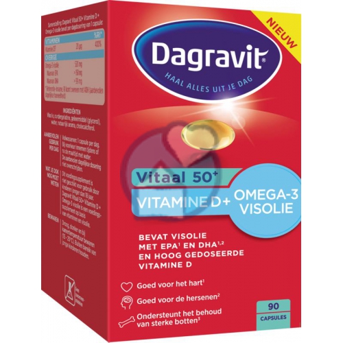 Dagravit Vitaal 50+ Vitamine D + Omega-3 Visolie