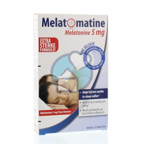 Melatomatine Melatonine 5 mg Extra Sterk Time Release 25 tabletten