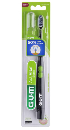 GUM ActiVital Sonic Tandenborstel + Refill Zwart