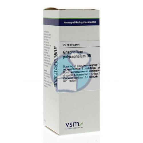 VSM Enkelvoudige Homeopathie Gnaphalium Polycephalum D6