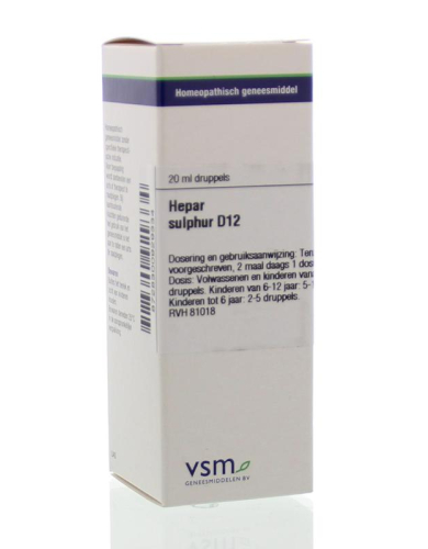 VSM Enkelvoudige Homeopathie Hepar Sulphur D12