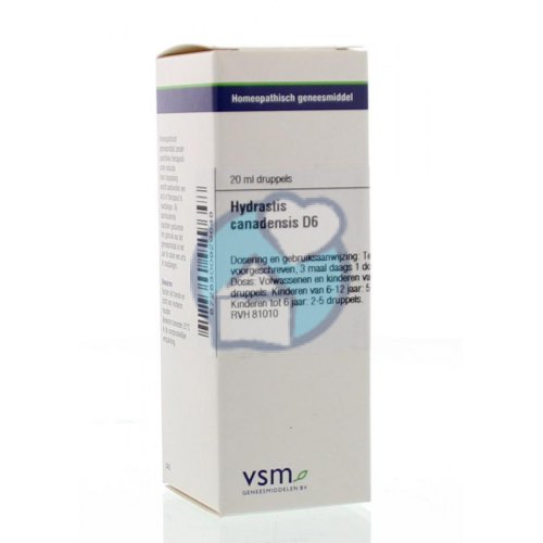 VSM Enkelvoudige Homeopathie Hydrastis Canadensis D6