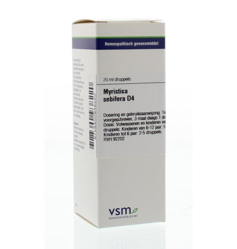 VSM Enkelvoudige Homeopathie Myristica Sebifera D4