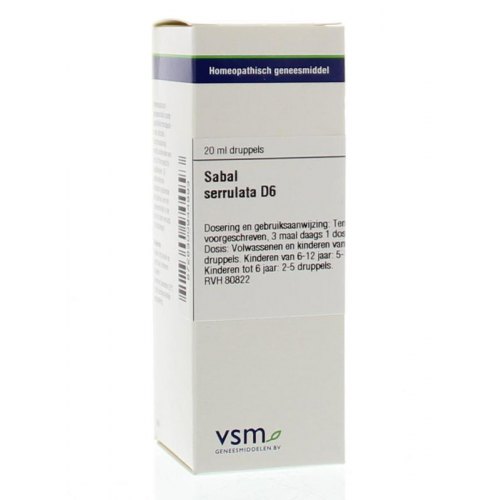 VSM Enkelvoudige Homeopathie Sabal Serrulata D6
