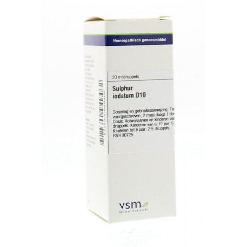 20 Ml VSM Enkelvoudige Homeopathie Sulfur Iodatum D10
