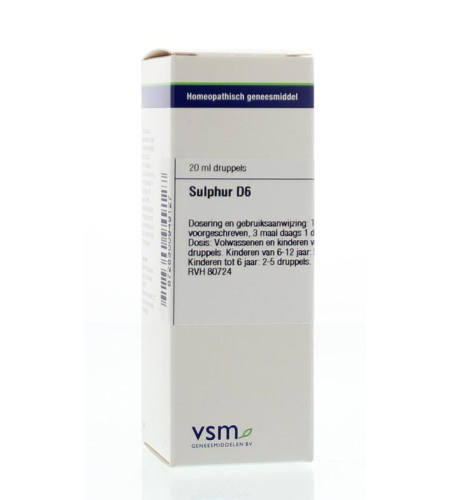 VSM Enkelvoudige Homeopathie Sulphur D6