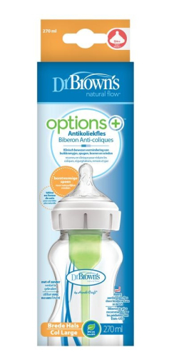 Dr. Browns Options+ Brede Halsfles 270 ml 1 Stück
