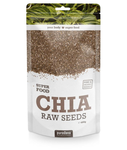 400 gram Purasana Chia Raw Seeds Biologisch