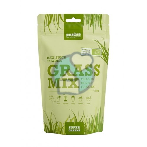 200 gram Purasana Grass Mix Raw Juice Powder Biologisch