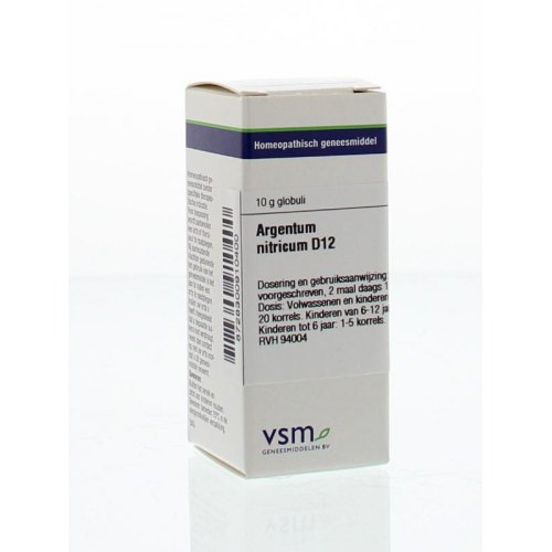 VSM Enkelvoudige Homeopathie Argentum Nitricum D12 10 Gramm Globuli