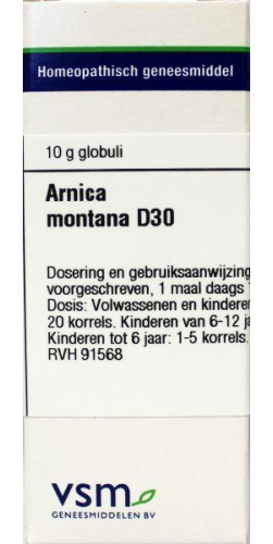 VSM Enkelvoudige Homeopathie Arnica Montana D30 10 Gramm Globuli