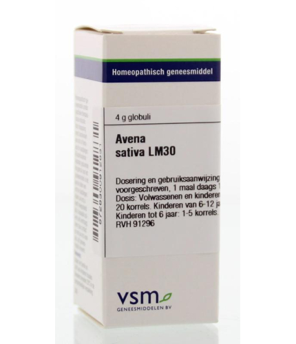 4 gram globuli VSM Enkelvoudige Homeopathie Avena Sativa LM30